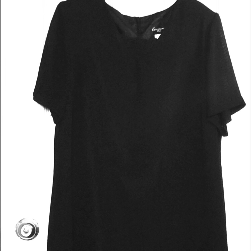 LADIES LONG  BLACK SILKY DRESS W/ LACE OVER-LAY